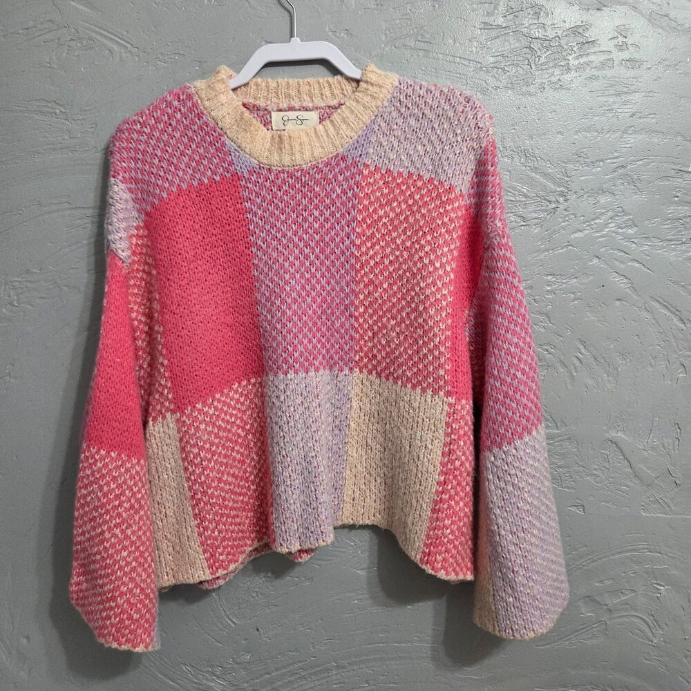 Jessica Simpson womans pink and purple sweater size small